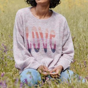 Sundry Womens by Anthropology Love Oversized V Neck Sweater